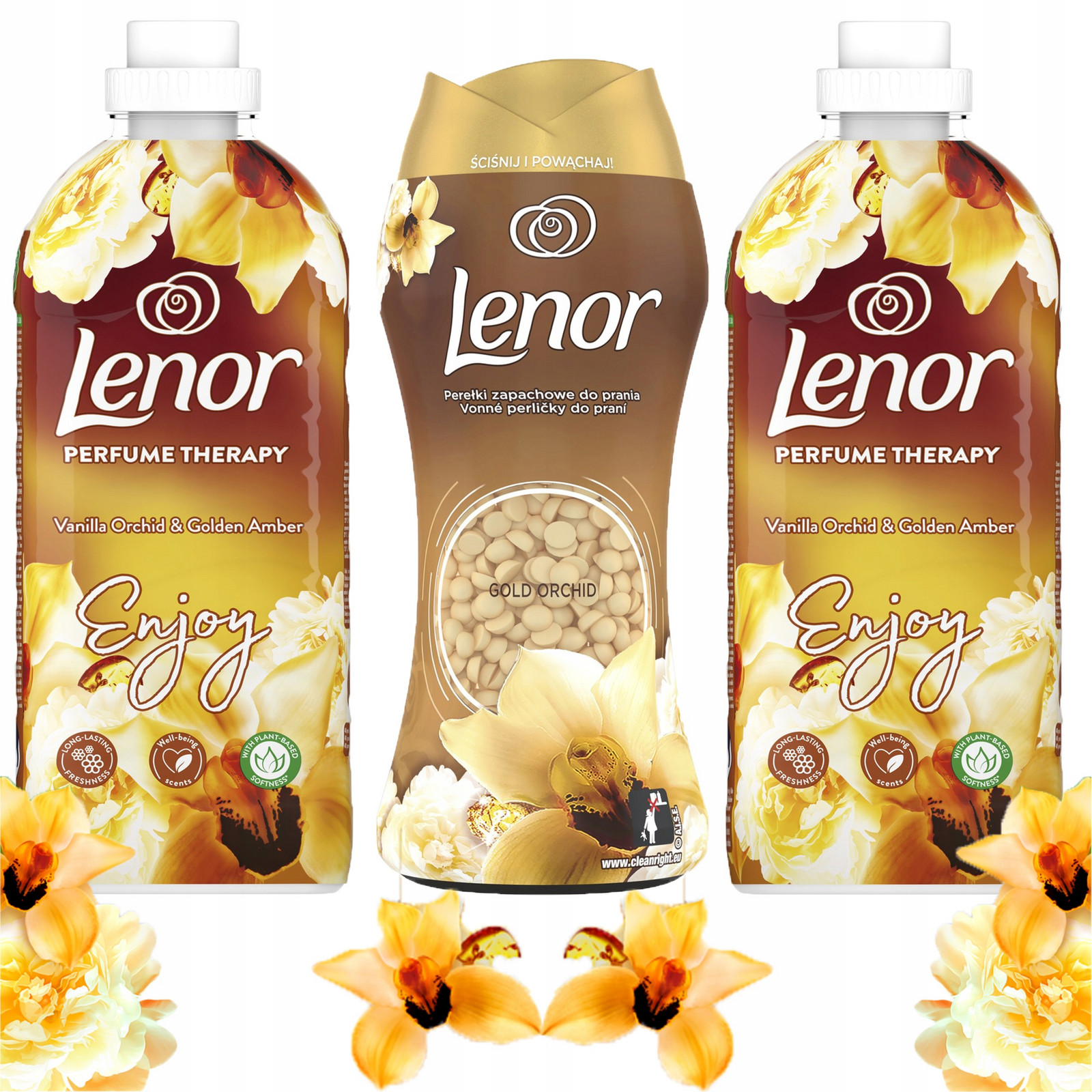 Lenor Platební Plyn Orchid 2x 1.2l Zapachové Perličky 210g,