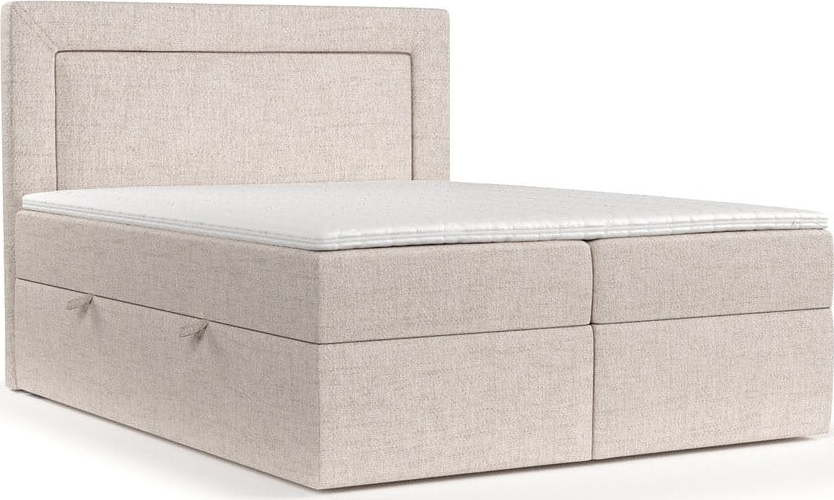 Béžová boxspring postel s úložným prostorem 180x200 cm Imagine – Maison de Rêve