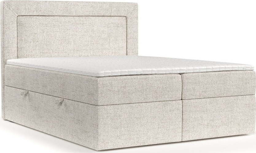 Krémová boxspring postel s úložným prostorem 140x200 cm Imagine – Maison de Rêve