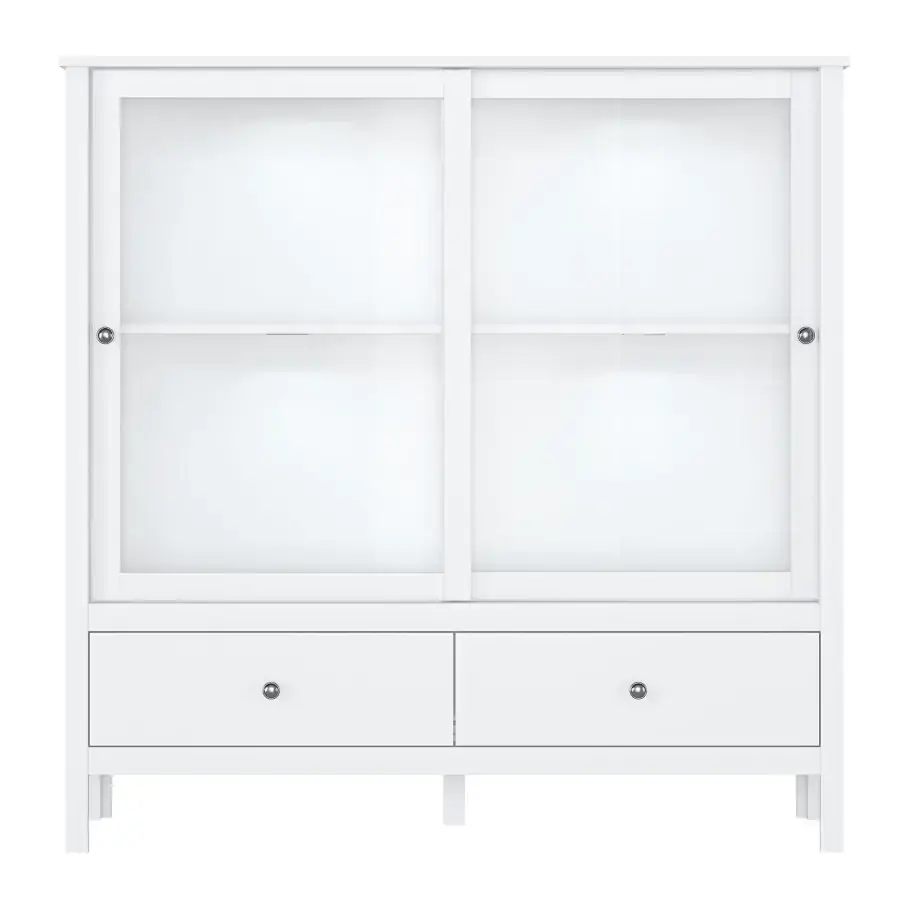 Tempo Kondela Vitrína nízká OLJE 2W2S - bílá