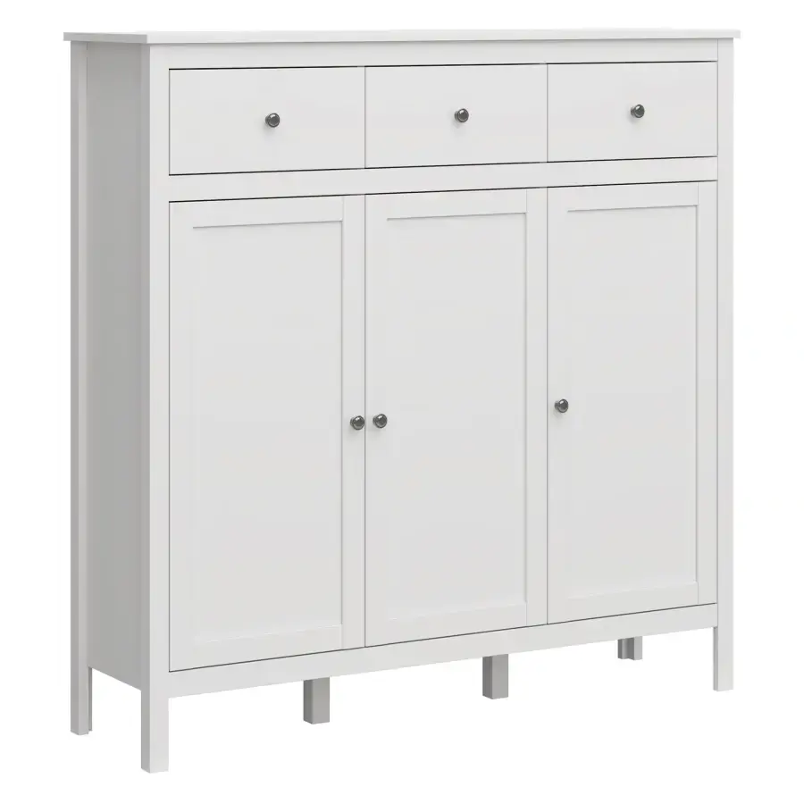 Tempo Kondela Komoda OLJE 3D3S - bílá