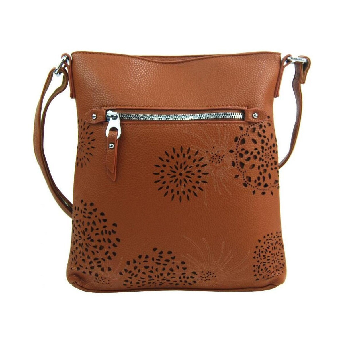 Bella Belly  Crossbody dámská kabelka v květovaném designu hnědá 5432-BB  Hnědá