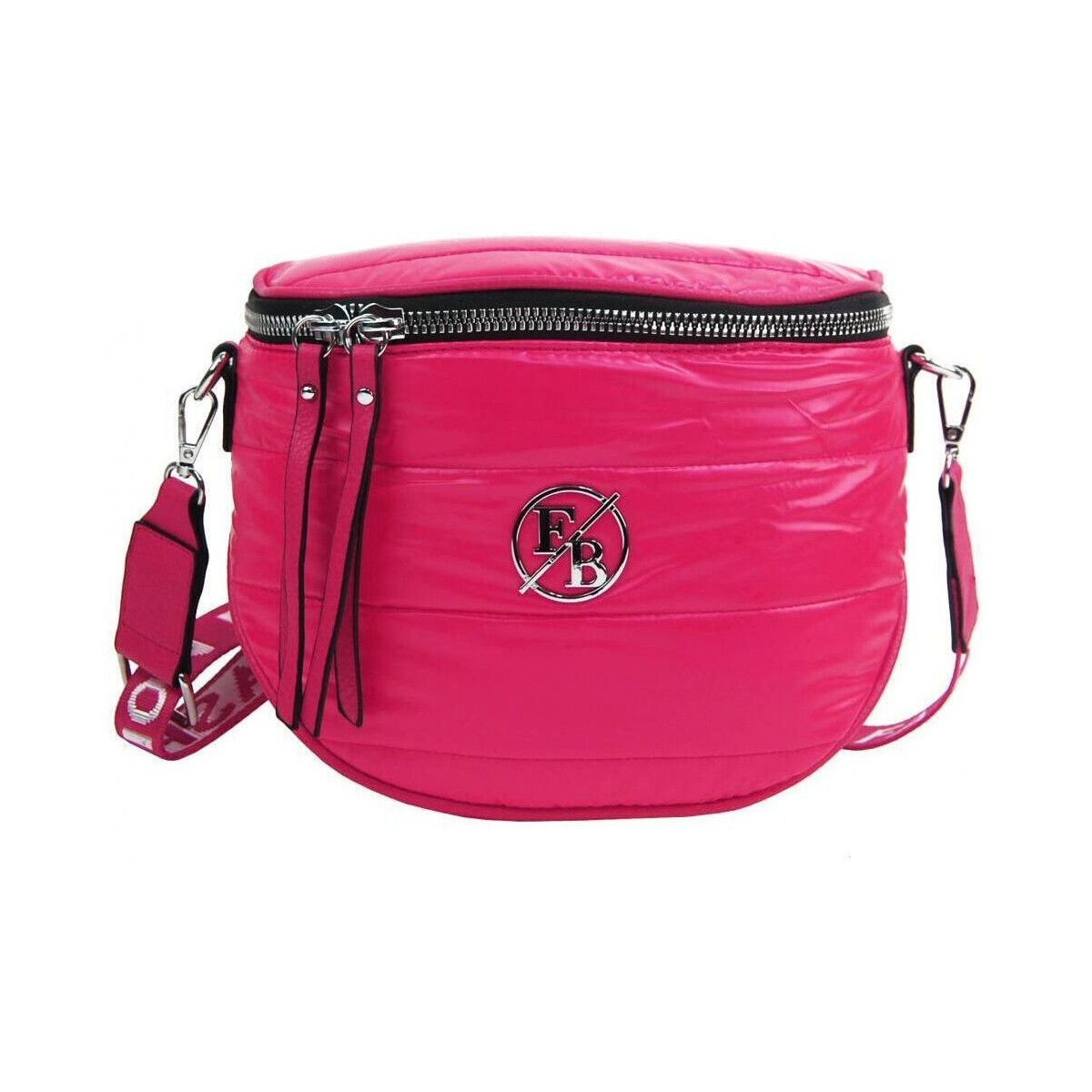 Fashion Bag  Moderní dámská crossbody kabelka / ledvinka fuchsiová růžová  Růžová