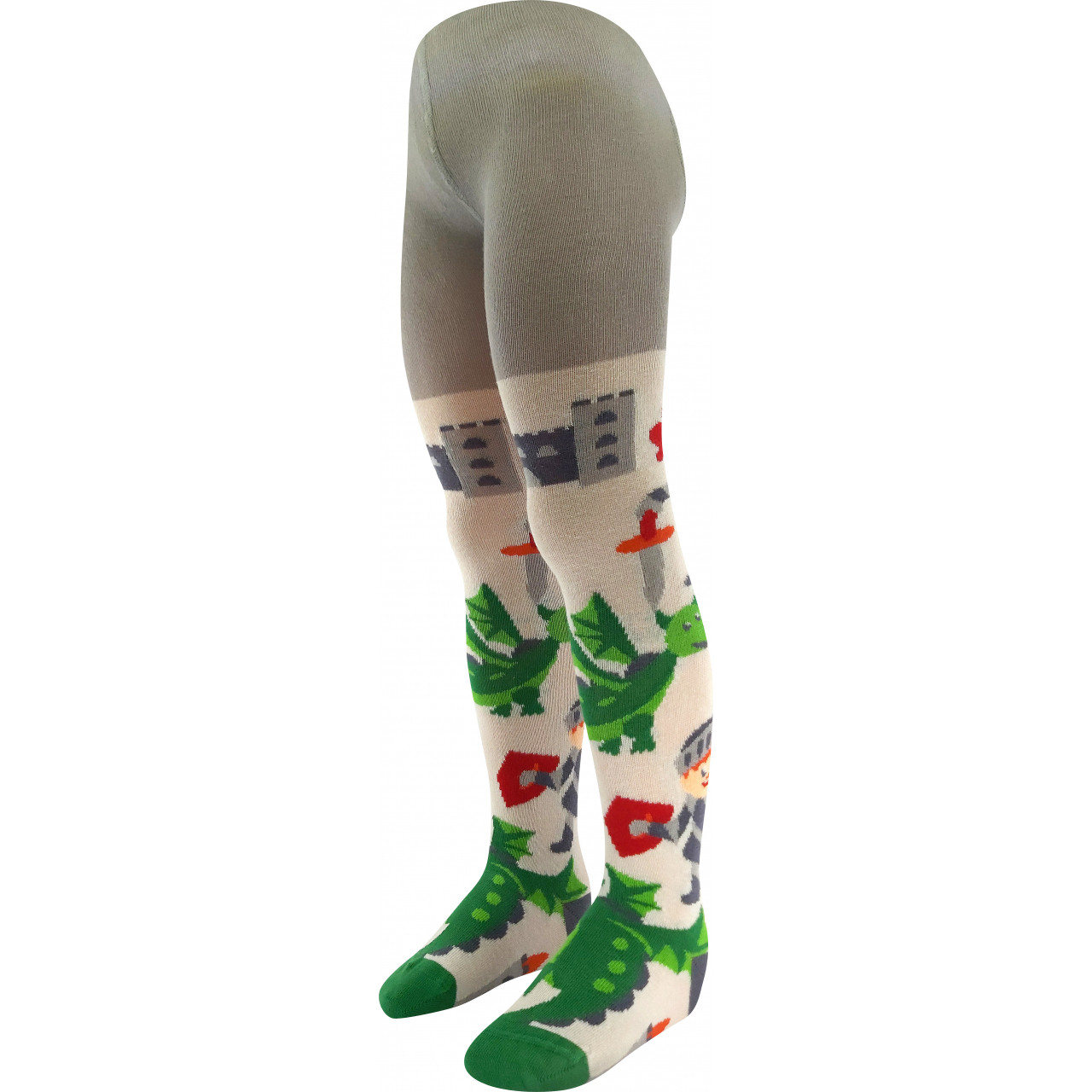 Punčochové kalhoty dětské Max PK Rytíři a draci - šedé, 62/68