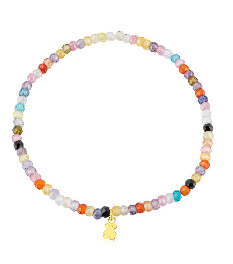 Tous Korálkový náramek se zlatým medvídkem 315381000