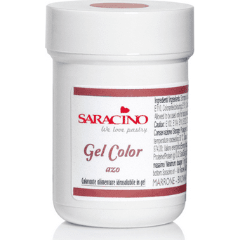 Gelová barva hnědá 30g - Saracino