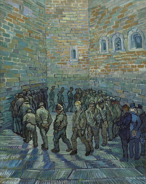 Vincent van Gogh Vincent van Gogh - Obrazová reprodukce The Exercise Yard, or The Convict Prison, 1890, (30 x 40 cm)