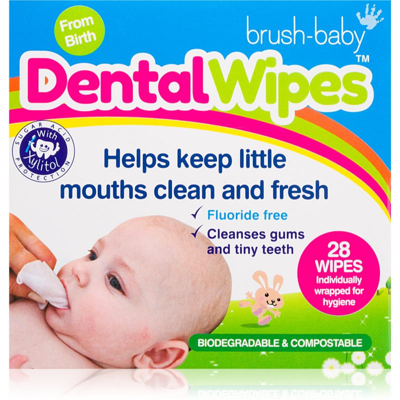 Brush Baby DentalWipes ubrousky na zuby pro děti 6 ks