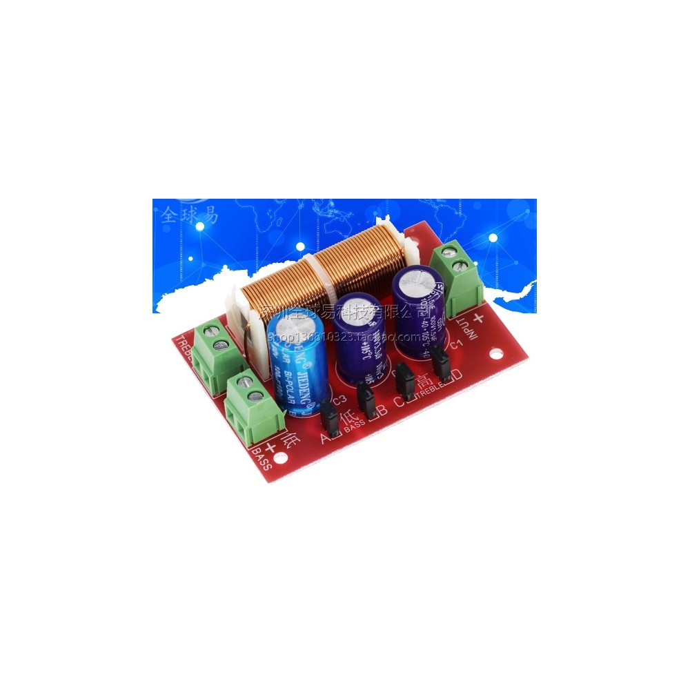 výhybka 2-pásmová propust pro reprobedny hloubky/výšky - s konektory