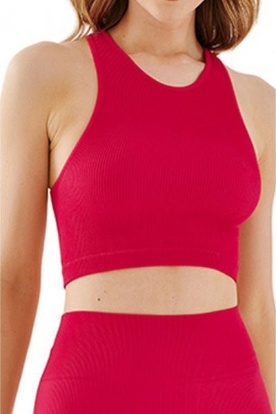 Gabriella Seamless halter rib 1203 raspberry Sportovní top S/M malinová