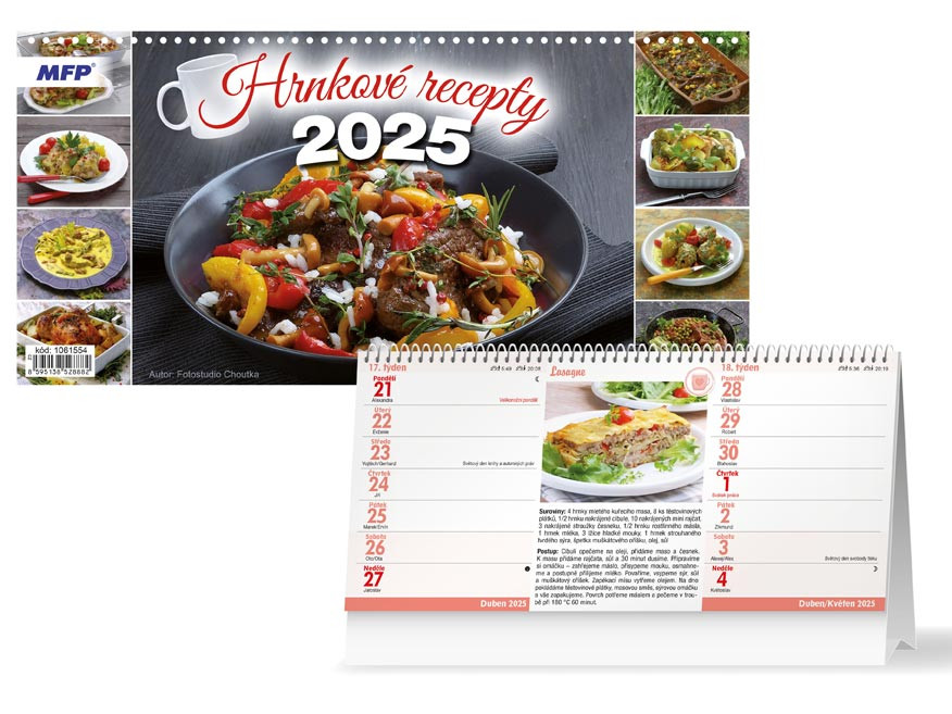 MFP 1061554 Kalendář 2025 stolní Hrnkové recepty (čtrnáctidenní)