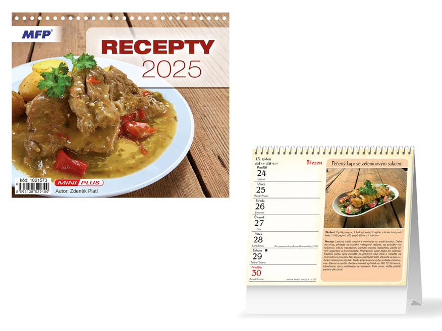 MFP 1061573 Kalendář 2025 stolní mini Recepty