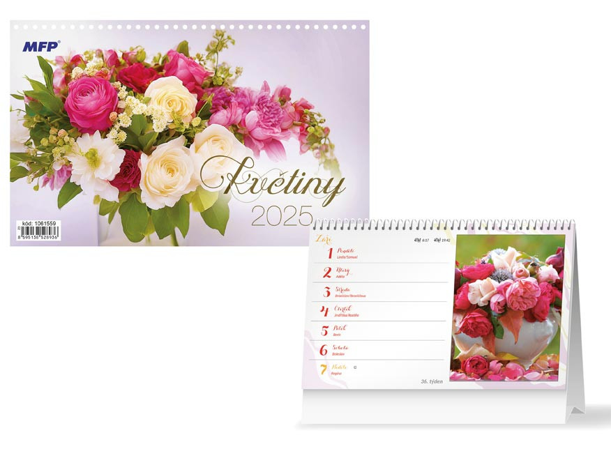 MFP 1061559 Kalendář 2025 stolní Květiny