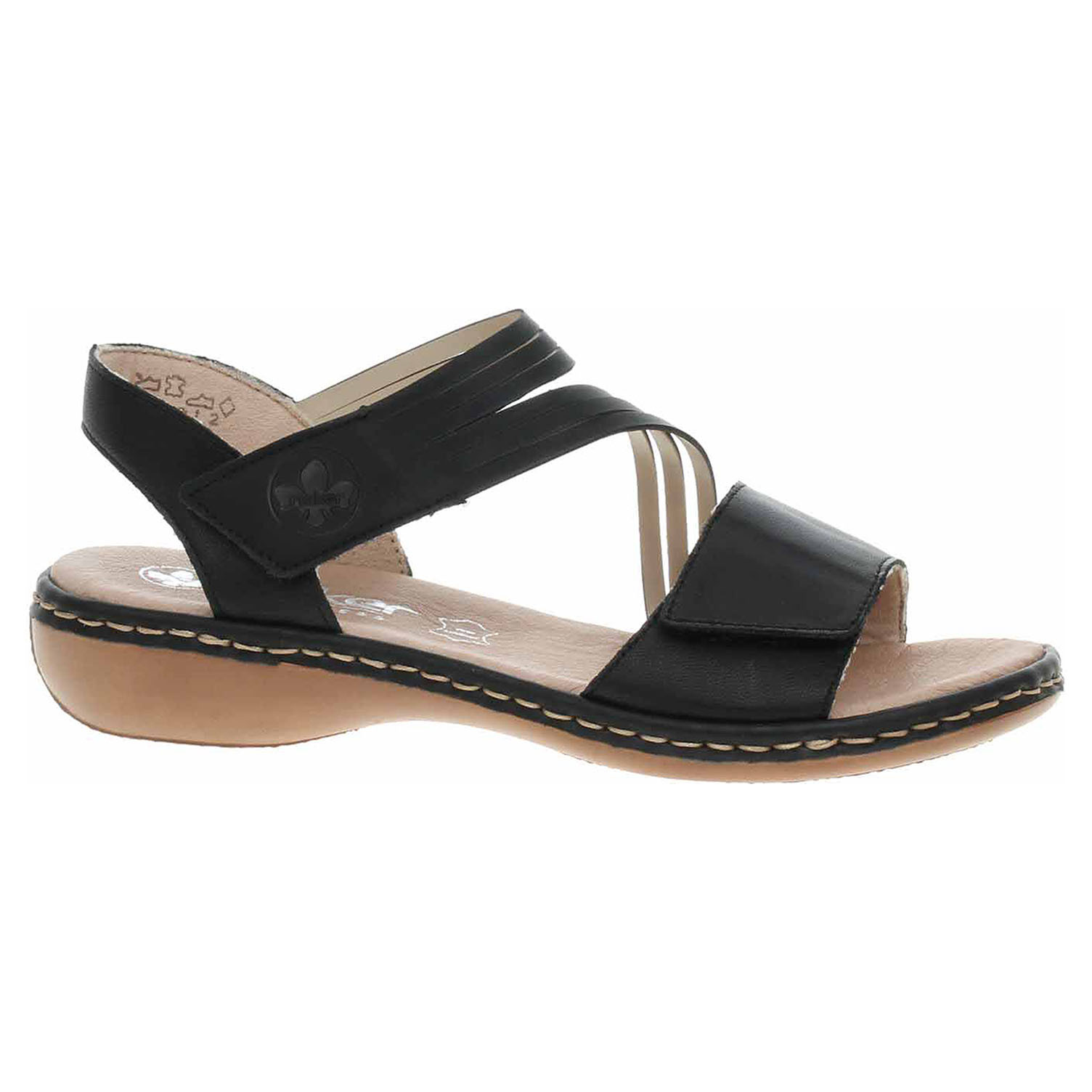 Ecco Dámské sandály Rieker 65964-00 schwarz 23801950