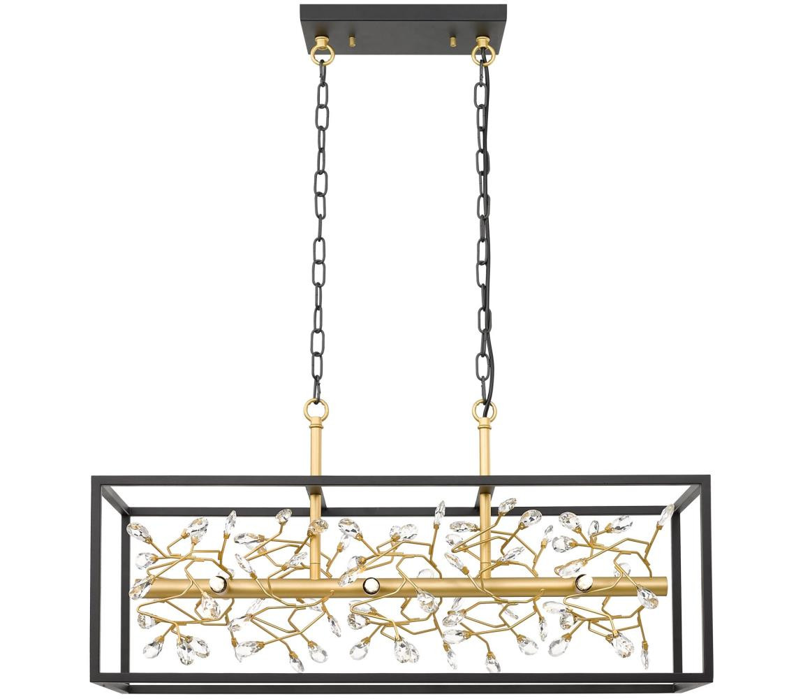 Zuma Line Zuma Line P0578-06C-P7TF - Lustr na řetězu SPRING 6xG9/33W/230V černá/zlatá