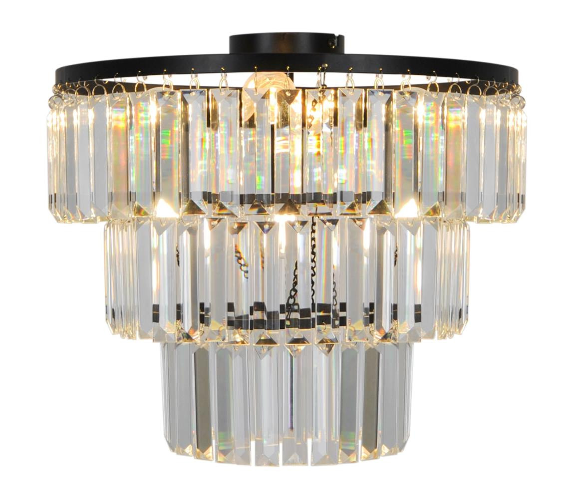 Zuma Line Zuma Line P17127-4-BK - Přisazený lustr TIFANNY 4xE14/40W/230V černá