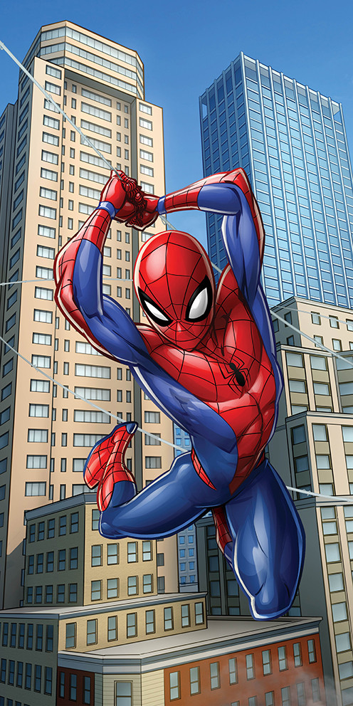 TipTrade Bavlněná froté  osuška 70x140 cm - Spider-man Operace Silver