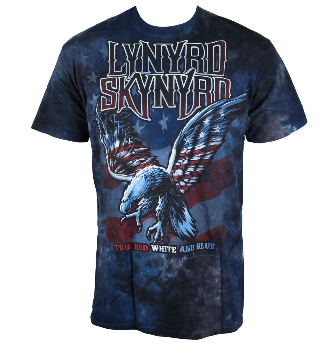 Tričko metal pánské Lynyrd Skynyrd - True Red, White & Blue Tie-Dye - LIQUID BLUE - 11857 M