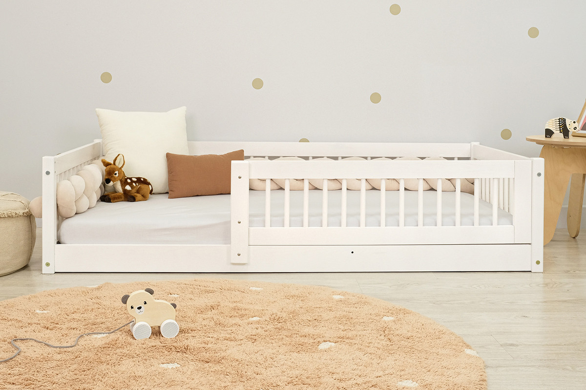 Ourbaby® Low bed for children Montessori Plus - whi 160x80 cm bílá