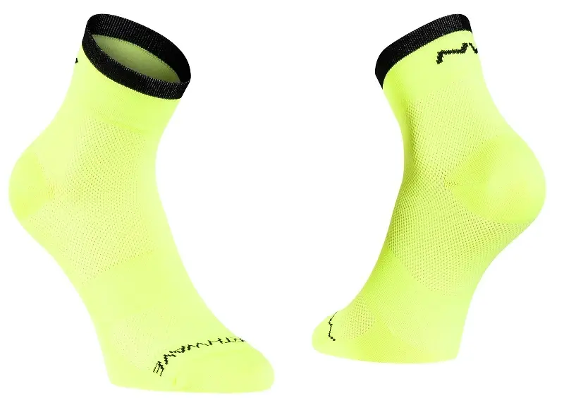 Cyklistické ponožky NorthWave  Origin Mid Yellow Fluo/Black