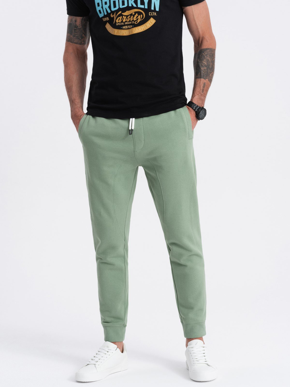 Ombre Men's jogger sweatpants - green