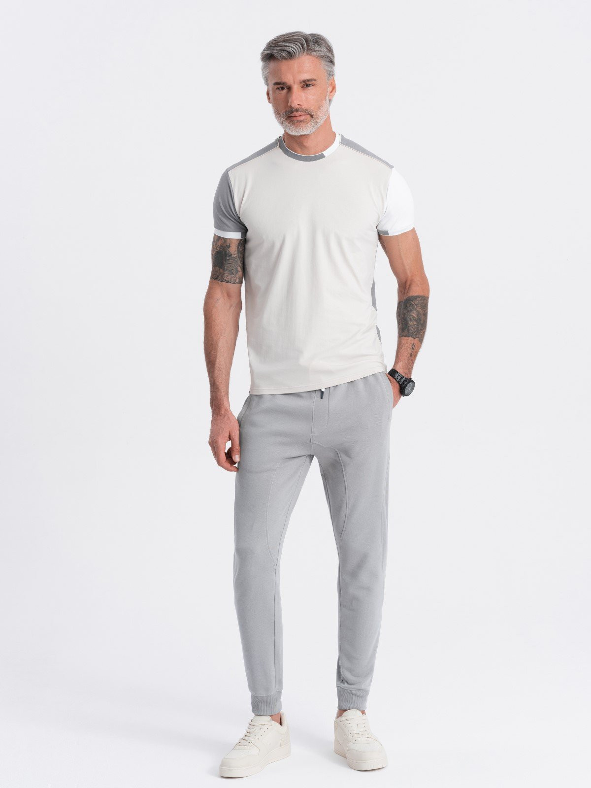 Ombre Men's jogger sweatpants - gray