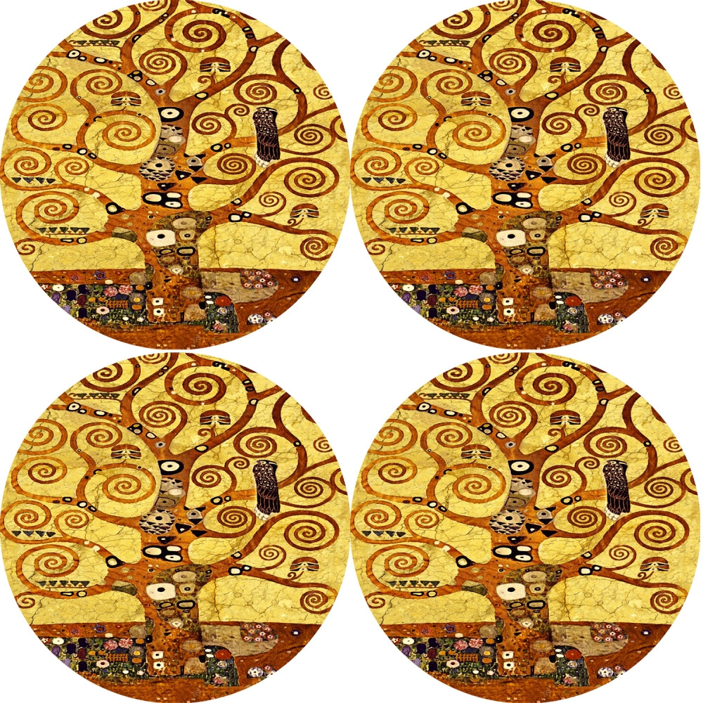 Bertoni Home Unisex's 4 Round Table Pads Set Art Deco