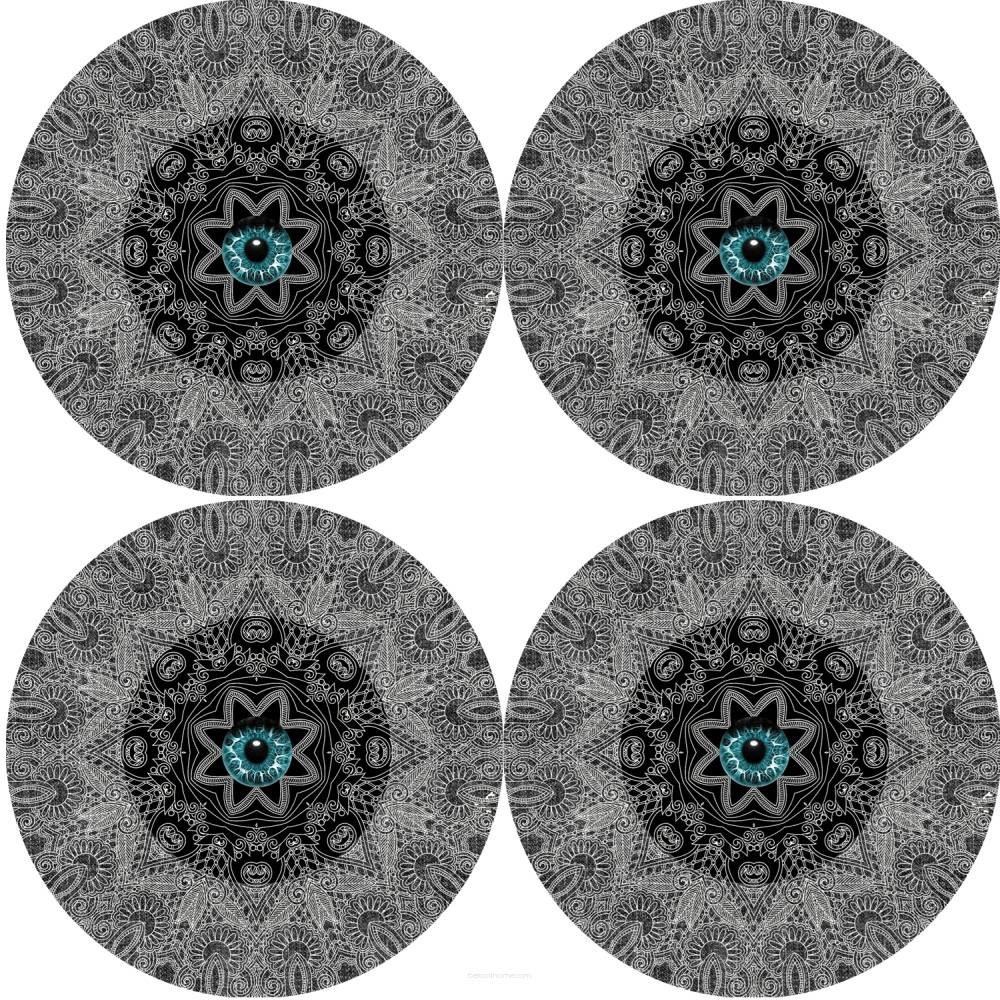 Bertoni Home Unisex's 4 Thick Round Table Pads Set Look