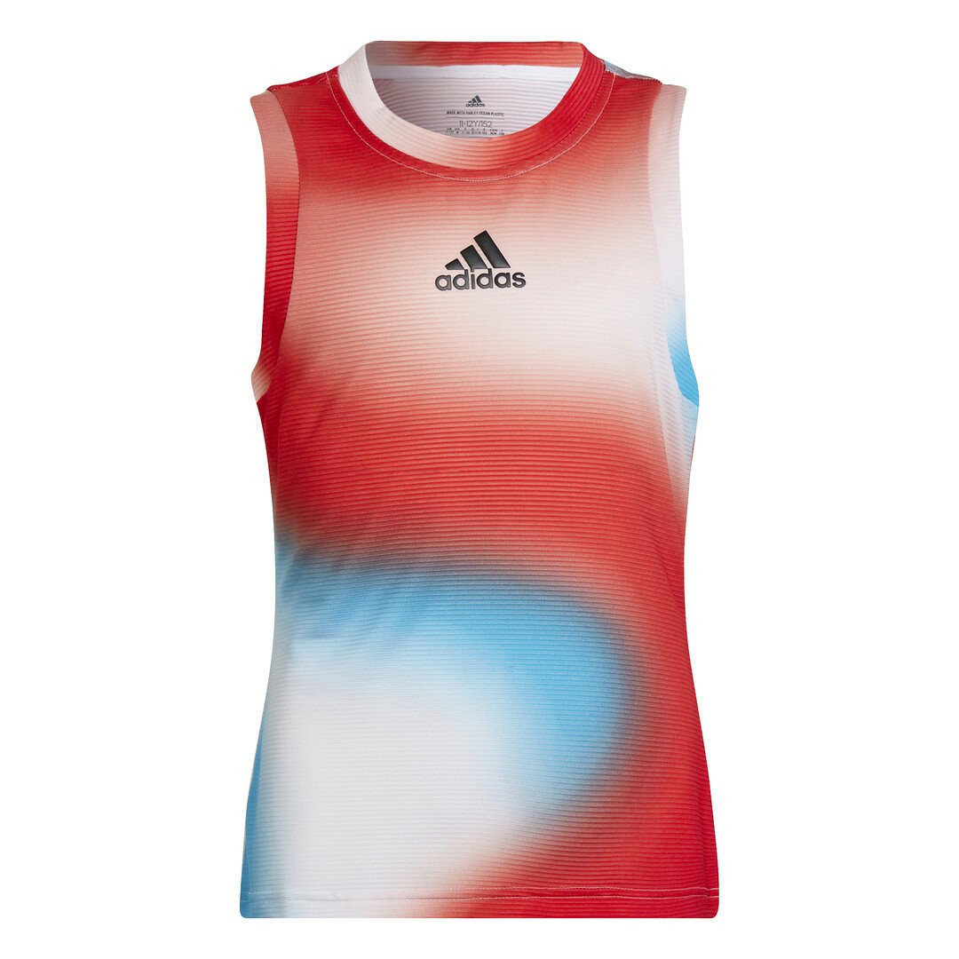 Dívčí tílko adidas  Match Tank White/Red 152 cm