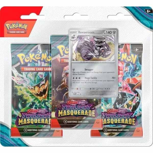 Kartová hra Pokémon TCG: Twilight Masquerade 3 Blister Revavroom (Pokémon)