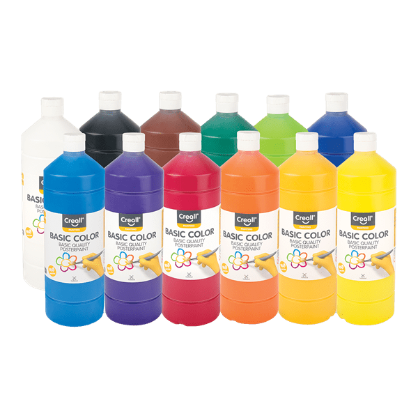 Sada temperových barev Creall 12 x 500 ml - mix barev