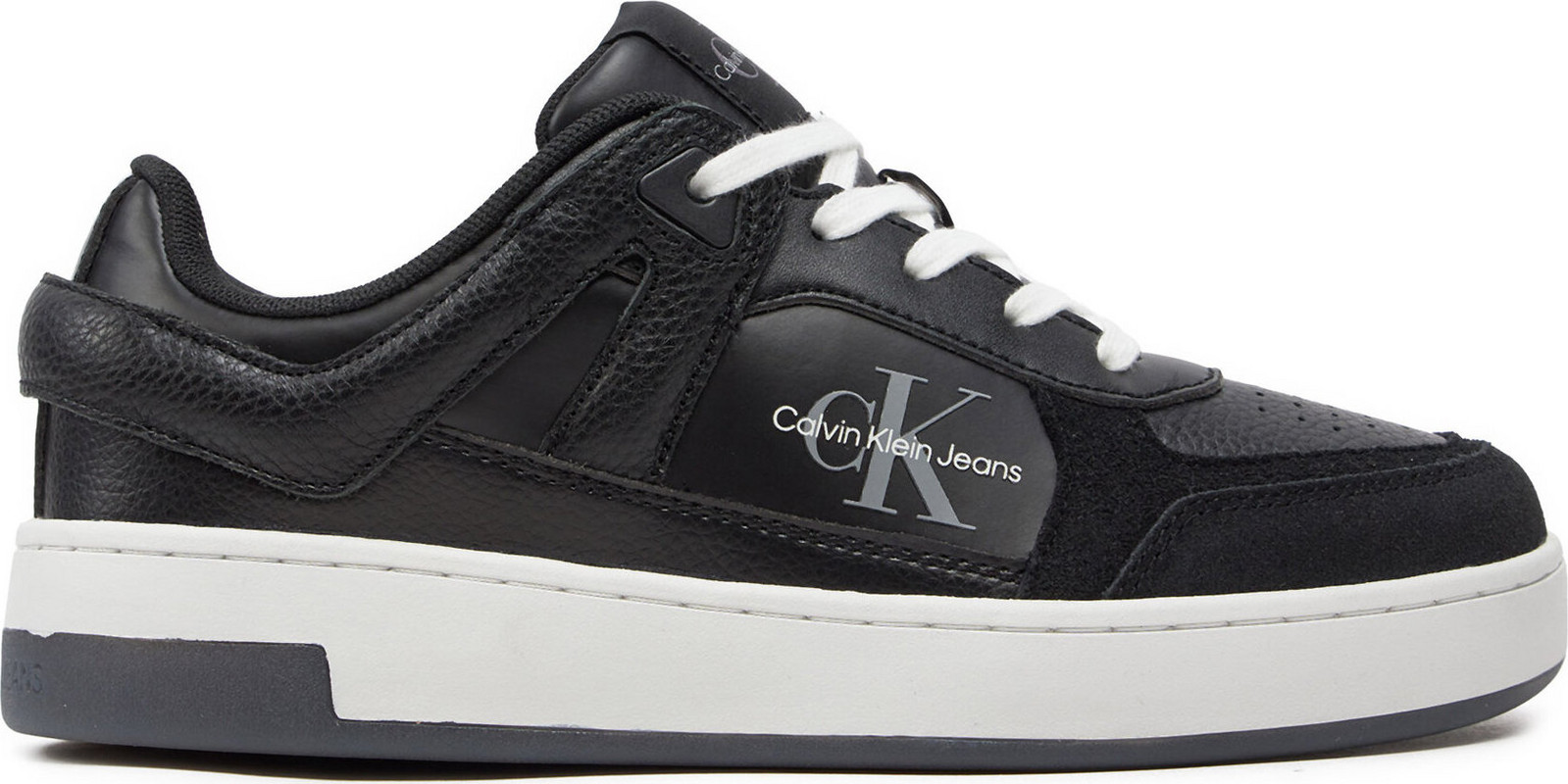 Sneakersy Calvin Klein Jeans Basket Cupsole Low Mix Ml Mtr YW0YW01490 Černá