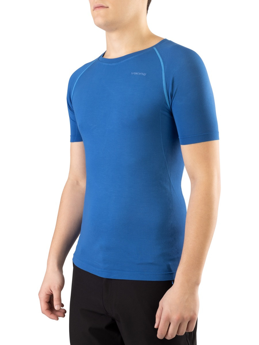 Pánské triko s krátkým rukávem viking lockness modrá l