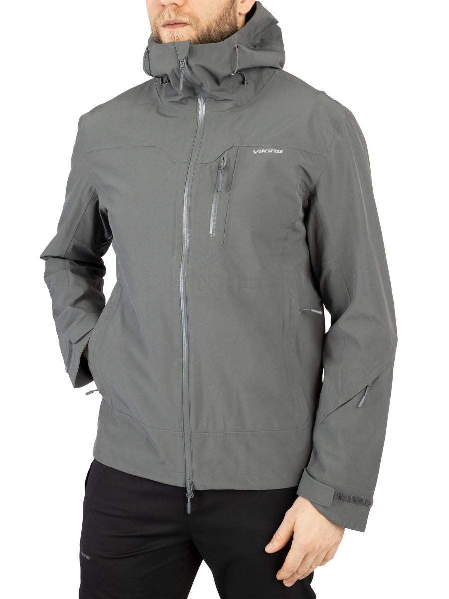 Pánská voděodolná bunda viking trek pro 2.0 tmavě šedá xxl