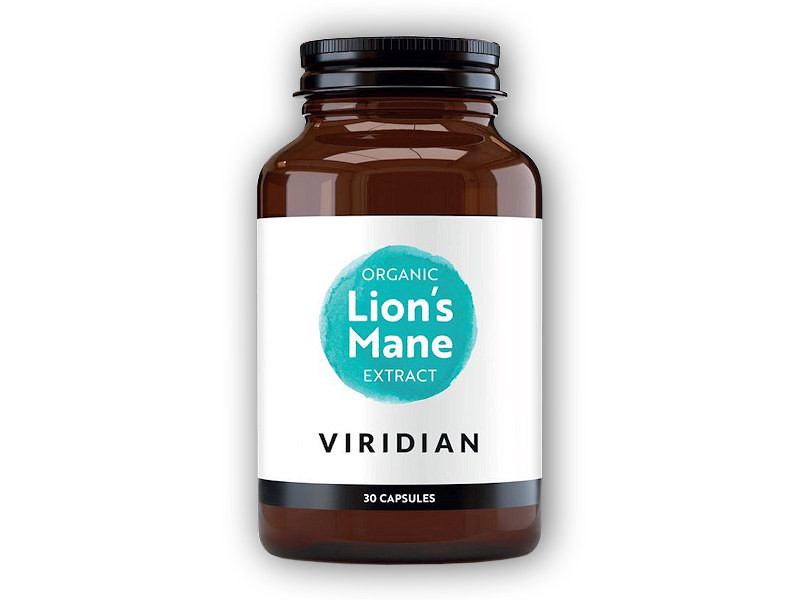 Viridian Lions Mane Extract 30 kapslí Organic