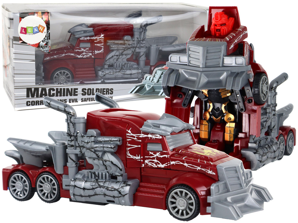 mamido Robot kamion transformer 2v1 červený