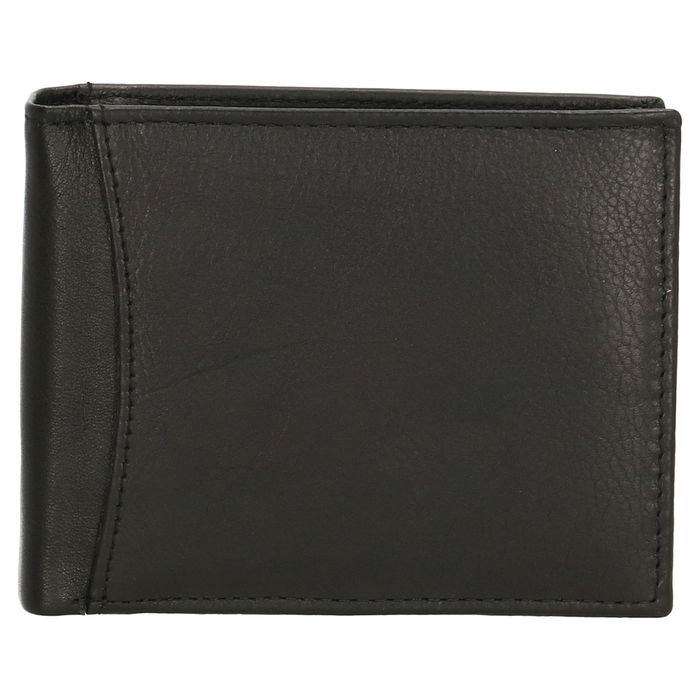 Double-d Pánská kožená peněženka bez zapínání - černá