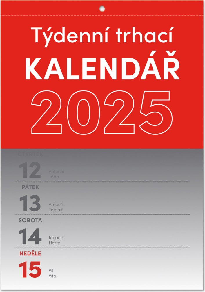 NOTIQUE Nástěnný kalendář Trhací týdenní 2025, A5