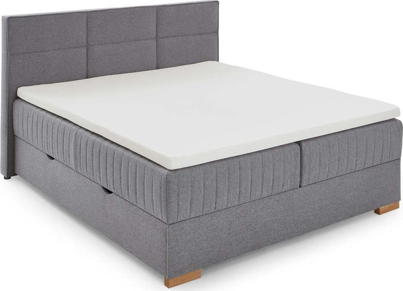 Šedá boxspring postel s úložným prostorem 180x200 cm Tambo – Meise Möbel