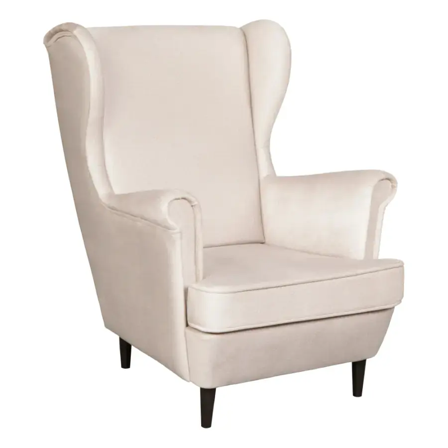 Tempo Kondela Křeslo ušák LEFO - béžová/wenge