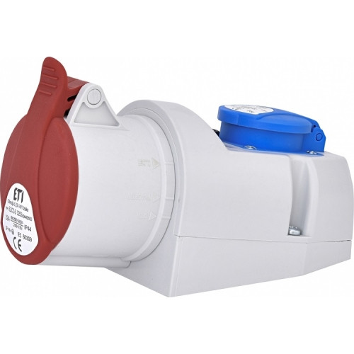 Zásuvka kombinovaná ETI EZCZ 3243 32A/400V/4P/230V/16A IP44 004482056
