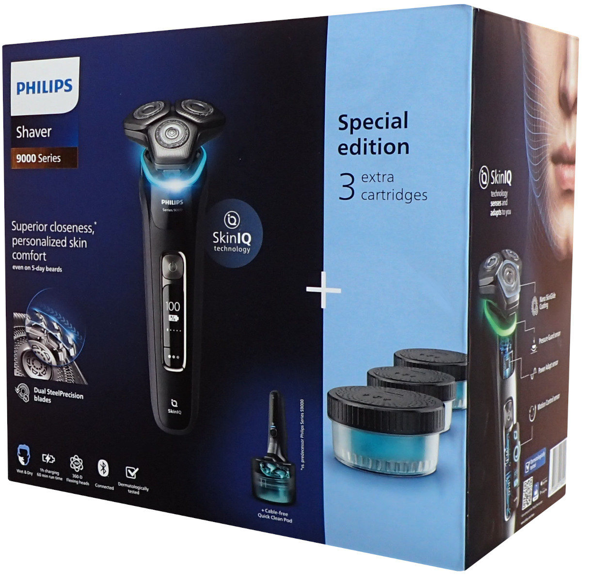Philips Shaver Series 9000 - Elektrický Holicí Strojek Wet&Dry Se SkinIQ - S9976/63