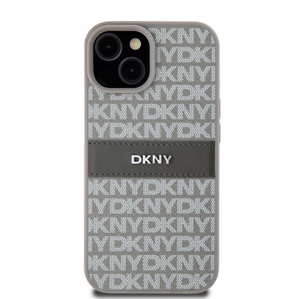 Dkny Metal Logo pouzdro obal Kožené zadní kryt pro iPhone 15 14 13, Móda