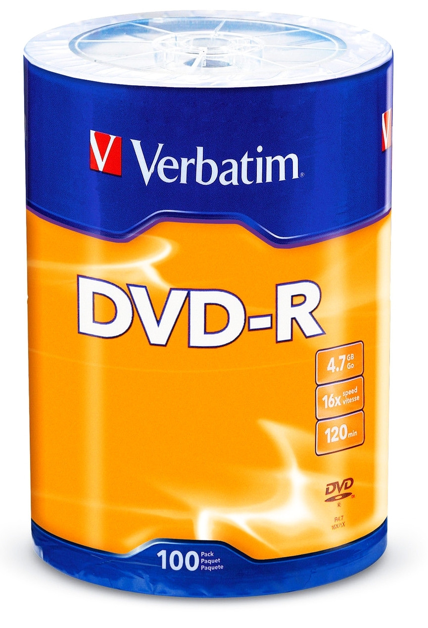 DVD disk Verbatim Dvd-r 4,7 Gb 100 ks