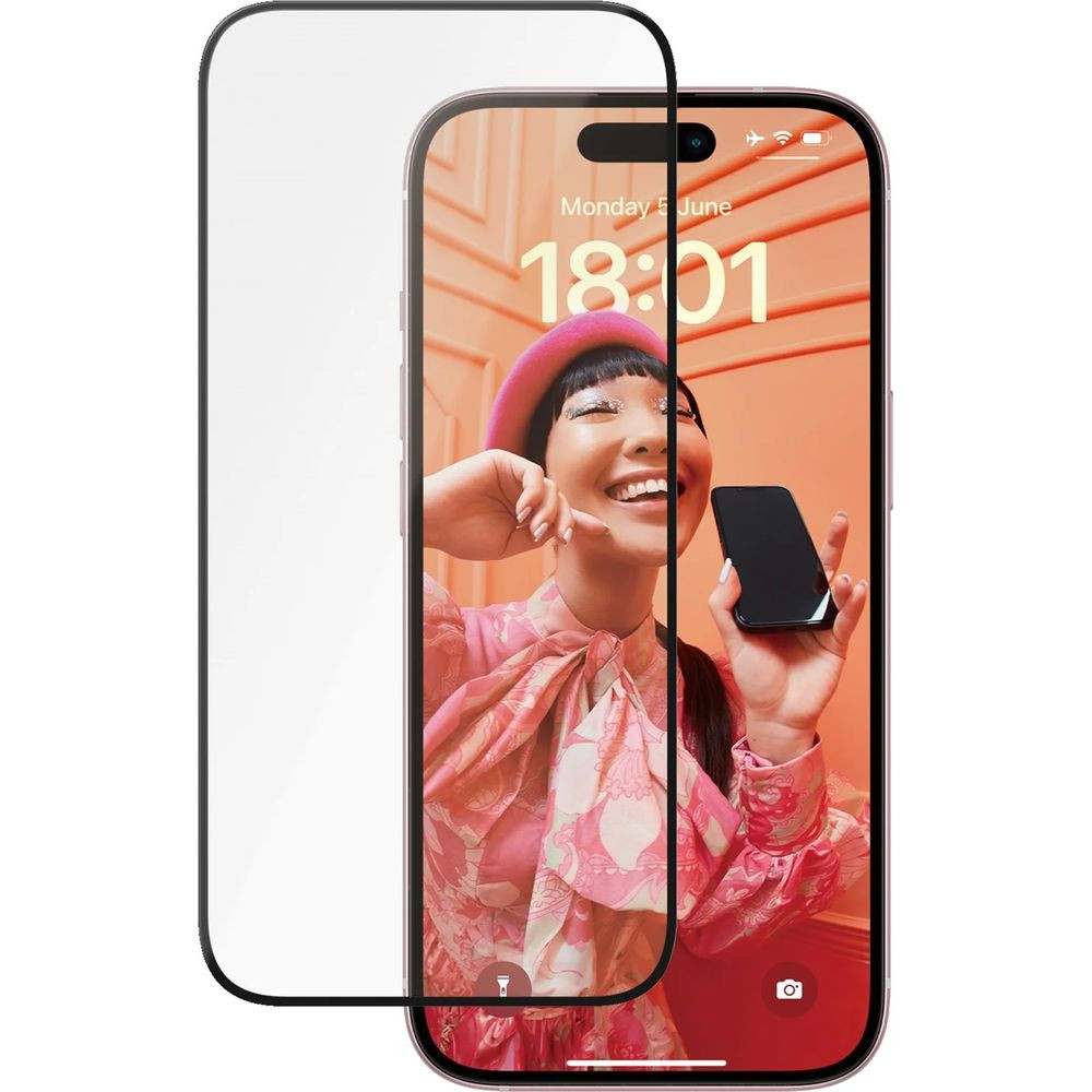 Tvrzené sklo ochranné na displej smartphonu pro iPhone 15, PanzerGlass