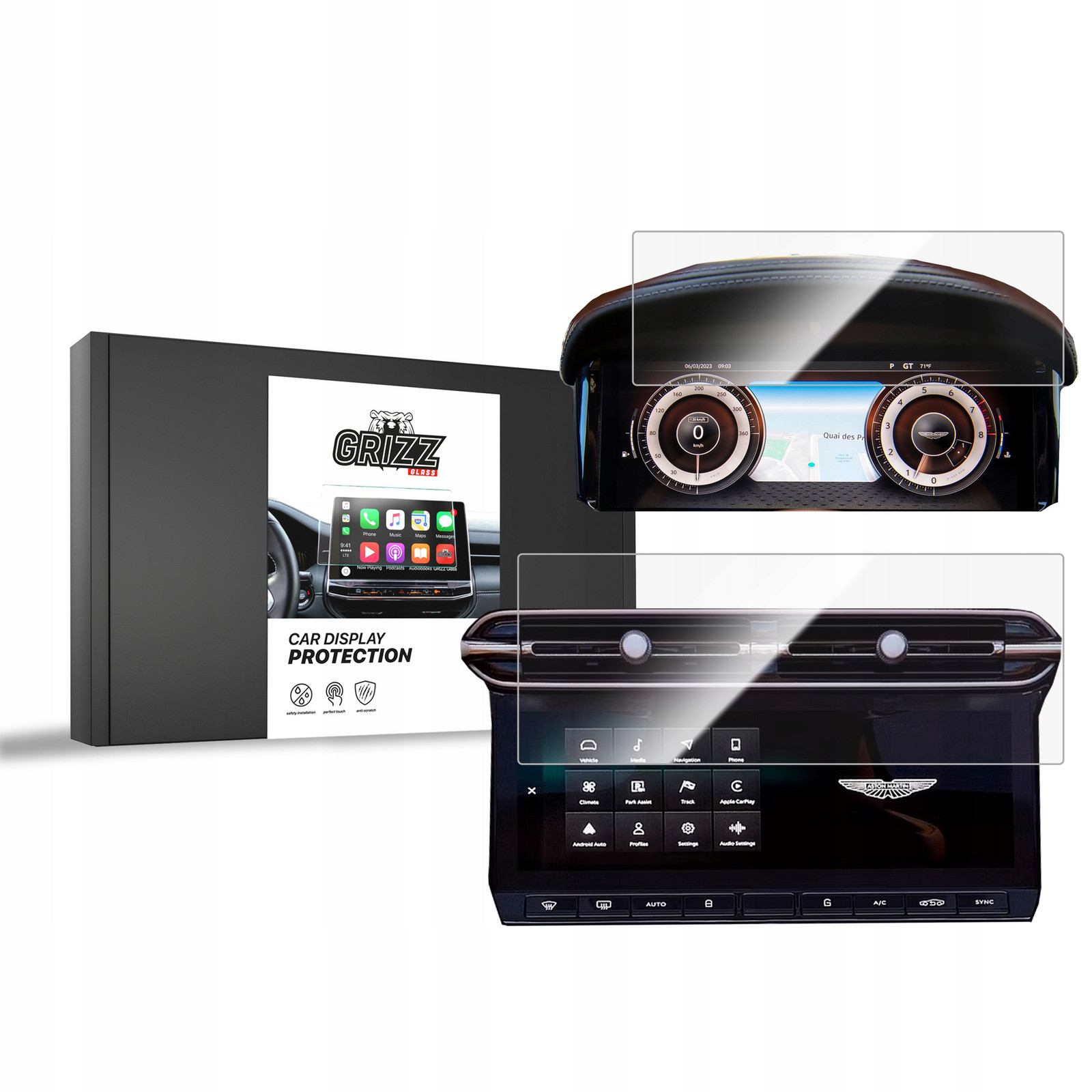 2v1 Keramická fólie na ston Martin DB12 Virtual Cockpit (2024)