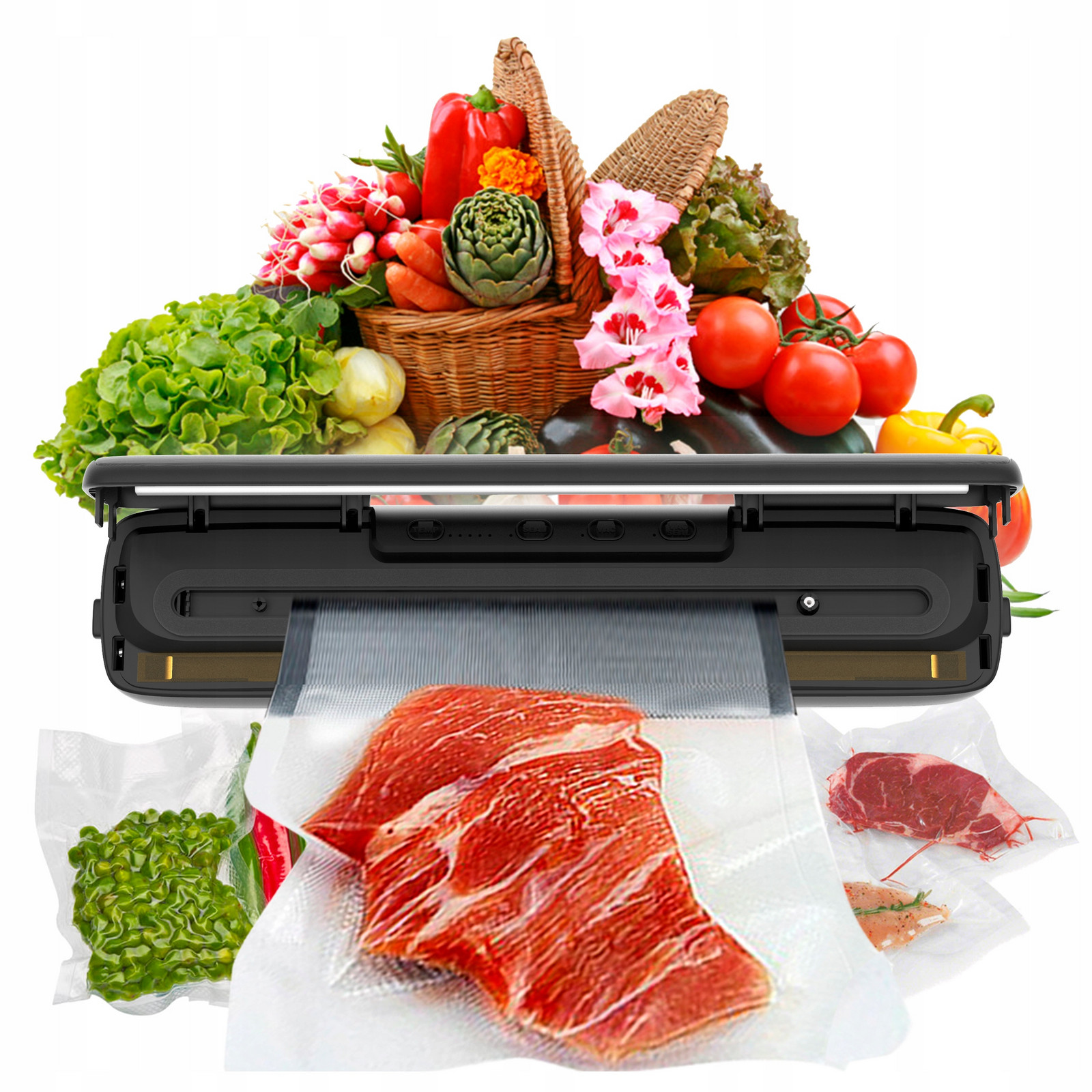 Vakuová Svářečka Potravin Balička S Příkonem 135W Sada Sáčků XXL