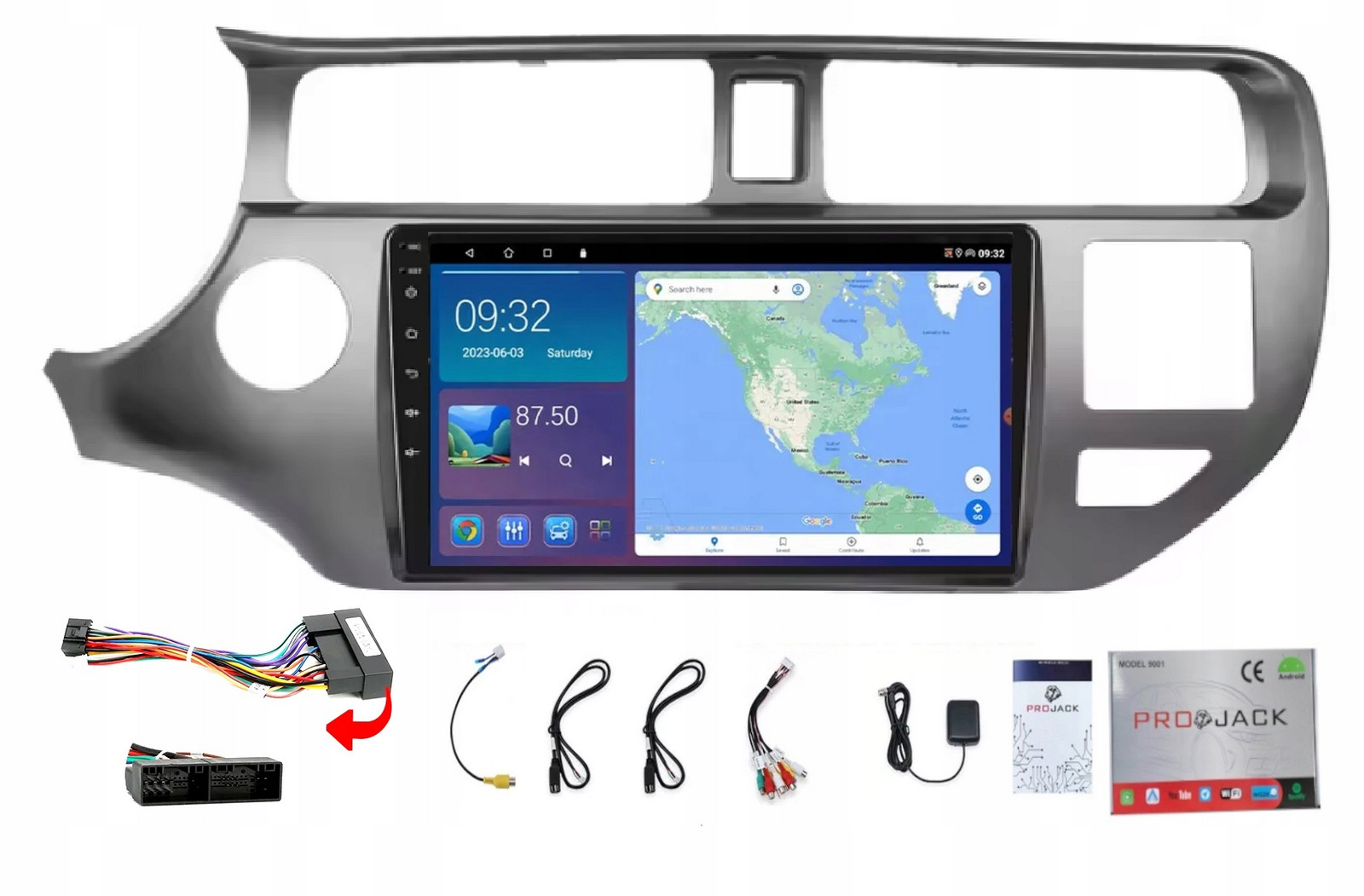 Rádio Navigace Gps Kia Rio 2011-2015 Carplay Android Auto Wifi 2GB 64GB