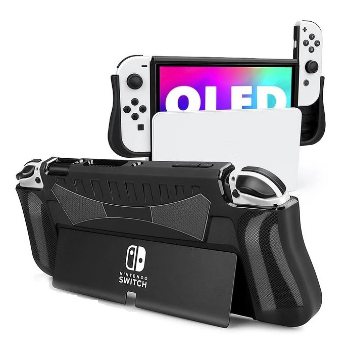 Pouzdro Překrytí Case Guma Pro Ns Switch Oled 7.0 Vstupuje Do Docku Karbon