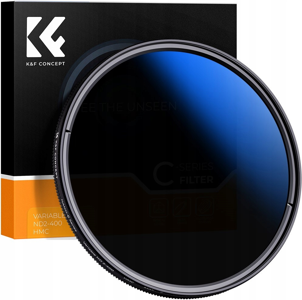 K&f Nd filtr šedý 72mm Fader ND2-400 Nastavitelný Blue MC
